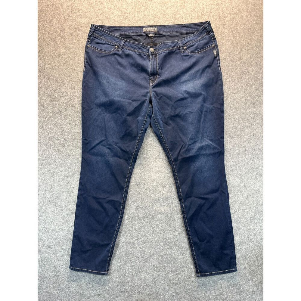 Silver Jeans Women's Size 24 Suki Jegging Dark Blue Stretch Denim Mid‎ Rise